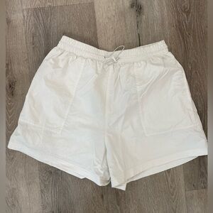 Free People Movement Cream Drawstring Shorts